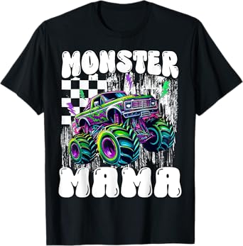 Monster Truck Mom Mama Of The Birthday Boy Family Matching T-Shirt
