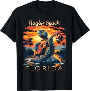 Flagler Beach Florida Vacation Turtle T-Shirt