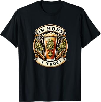 In Hops I Trust - Retro Vintage-Style Beer Connoisseur T-Shirt