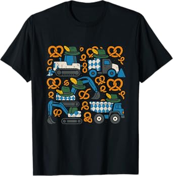 Oktoberfest Construction Vehicles German Boys Kids T-Shirt