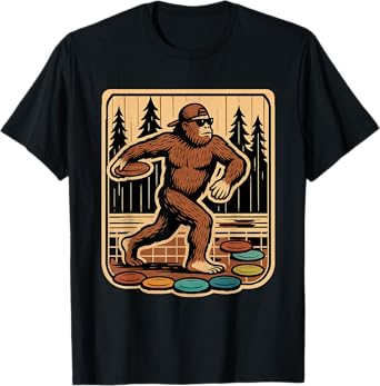 Disc Golf Sasquatch Vintage Funny Disc Golf T-Shirt