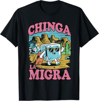 Chinga La Migra Tshirt Men Women 8645 Abolish Ice Retro T-Shirt