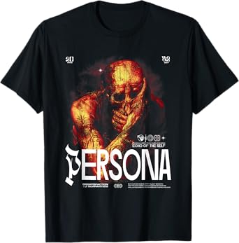 Dark Gothic Black and Red Skull Emo Y2K Grunge Streetwear T-Shirt