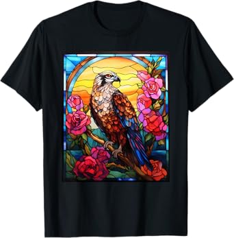 Stained Glass Style Osprey T-Shirt