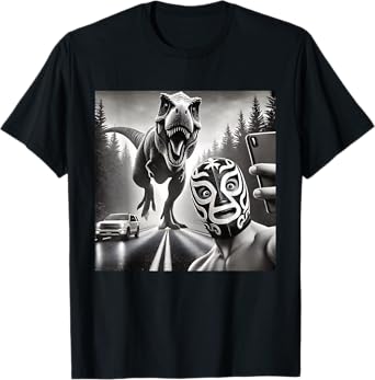 Mexican Wrestling Lucha Libre Mask Selfie Adventure T-Shirt