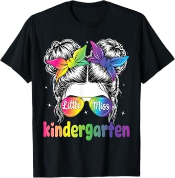 Little Miss Kindergarten First Day Of School 1st Day Girls T-Shirt