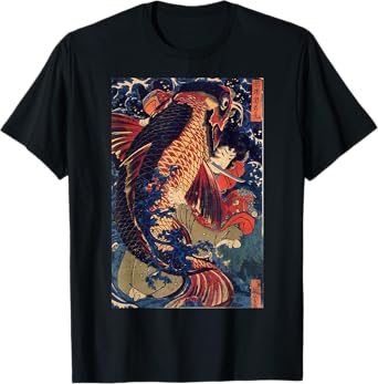 Fighting the Giant Carp Japanese T-Shirt