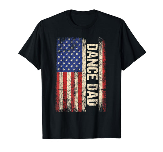 Dance Dad US American Flag Shirt Dancer Dancing Father Men T-Shirt
