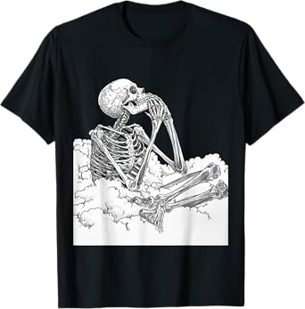 Skeleton Hands Praying Graphic Tee T-Shirt
