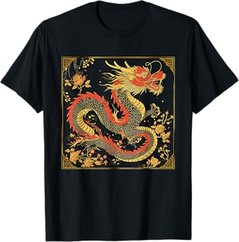 Chinese Zodiac Dragon Symbol Chinese Dragon Art Style T-Shirt