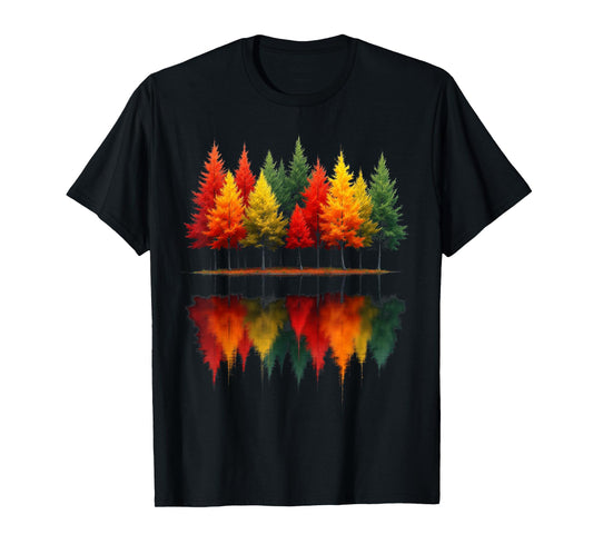 Outdoor Wildlife Abstract Nature Reflection Forest Trees T-Shirt