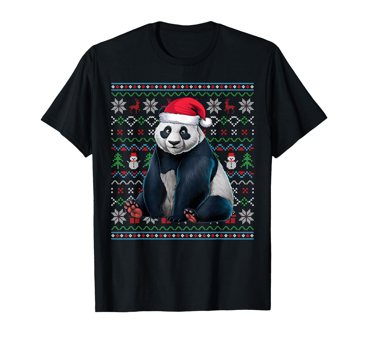 Ugly Panda Lovers Xmas Sweater Santa Christmas T-Shirt