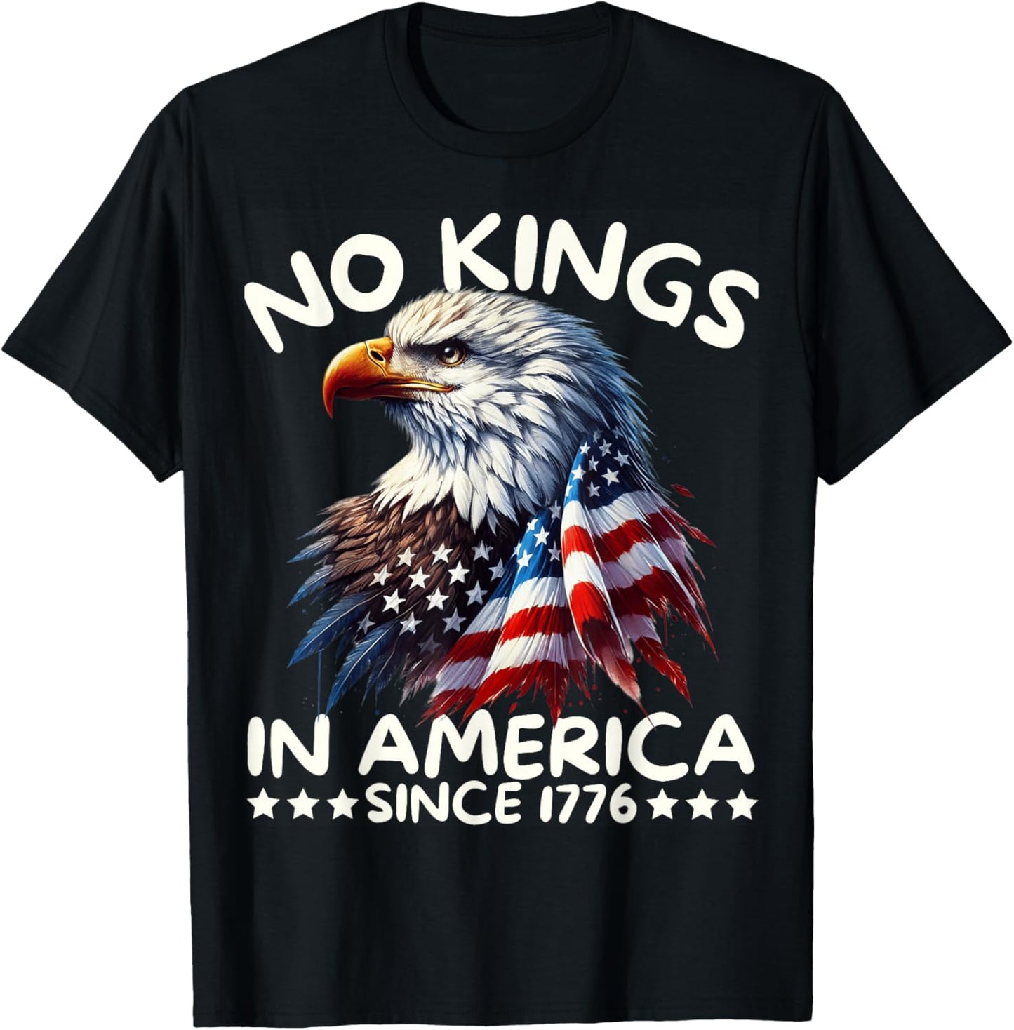 No Kings In America Since 1776 We The People Usa Flag T-shirt