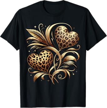 Cheetah Print Heart T-Shirt