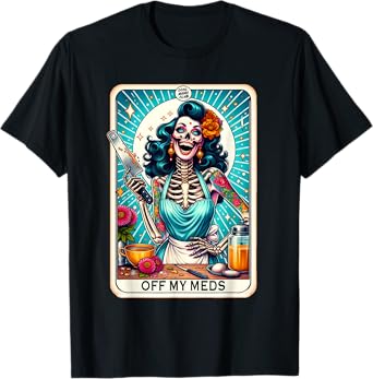 Cool Mama Club Tarot Card Skeleton Halloween T-Shirt