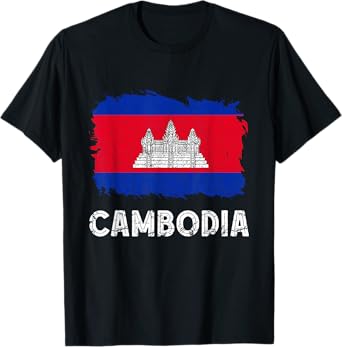 Cambodia Cambodian Roots Cambodian Pride Cambodian Flag T-Shirt