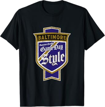 Faded Baltimore Beer Label T-Shirt - Charm City Pride T-Shirt