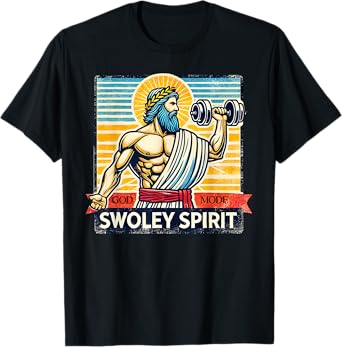 Funny Jesus Swollen Spirit Workout Weightlifting Tee T-Shirt