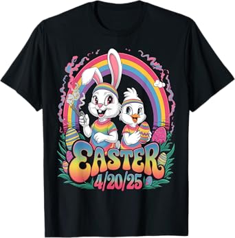 Happy 420 Easter Funny Smoking Easter Bunny Men Women T-Shirt
