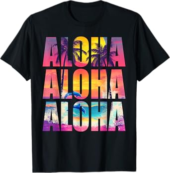 Aloha Hawaii Luau Party Maui Aloha Hawaiian Tropical Island T-Shirt