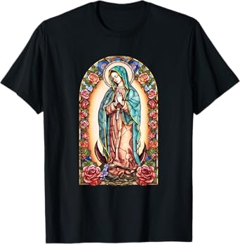 Virgin Mary Of Guadalupe Religious Graphic Women Catholic T-Shirt