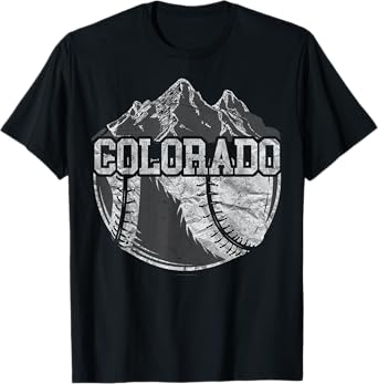 Colorado Baseball Fan Tee Vintage Rocky Mountains T-Shirt