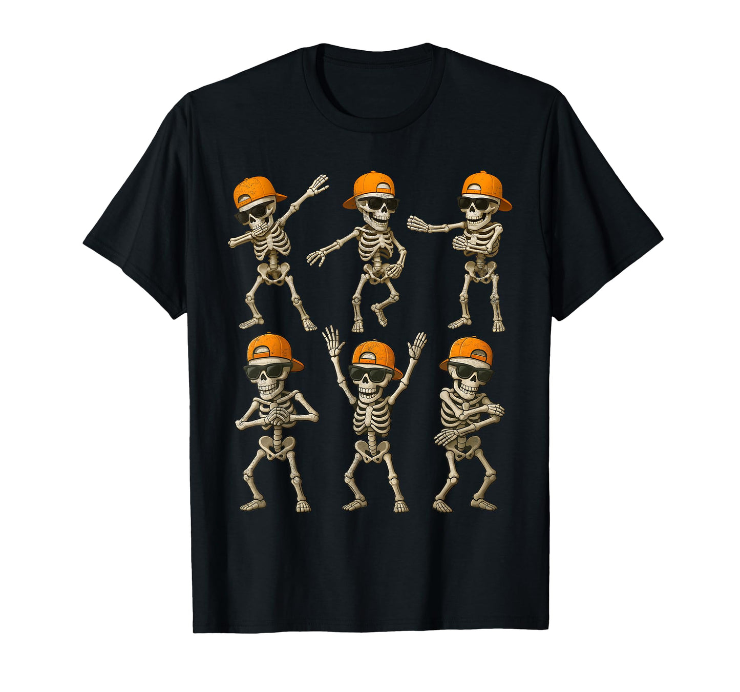 Funny Skeleton Dancing Crew Halloween Costume Boy Kids Mens T-Shirt