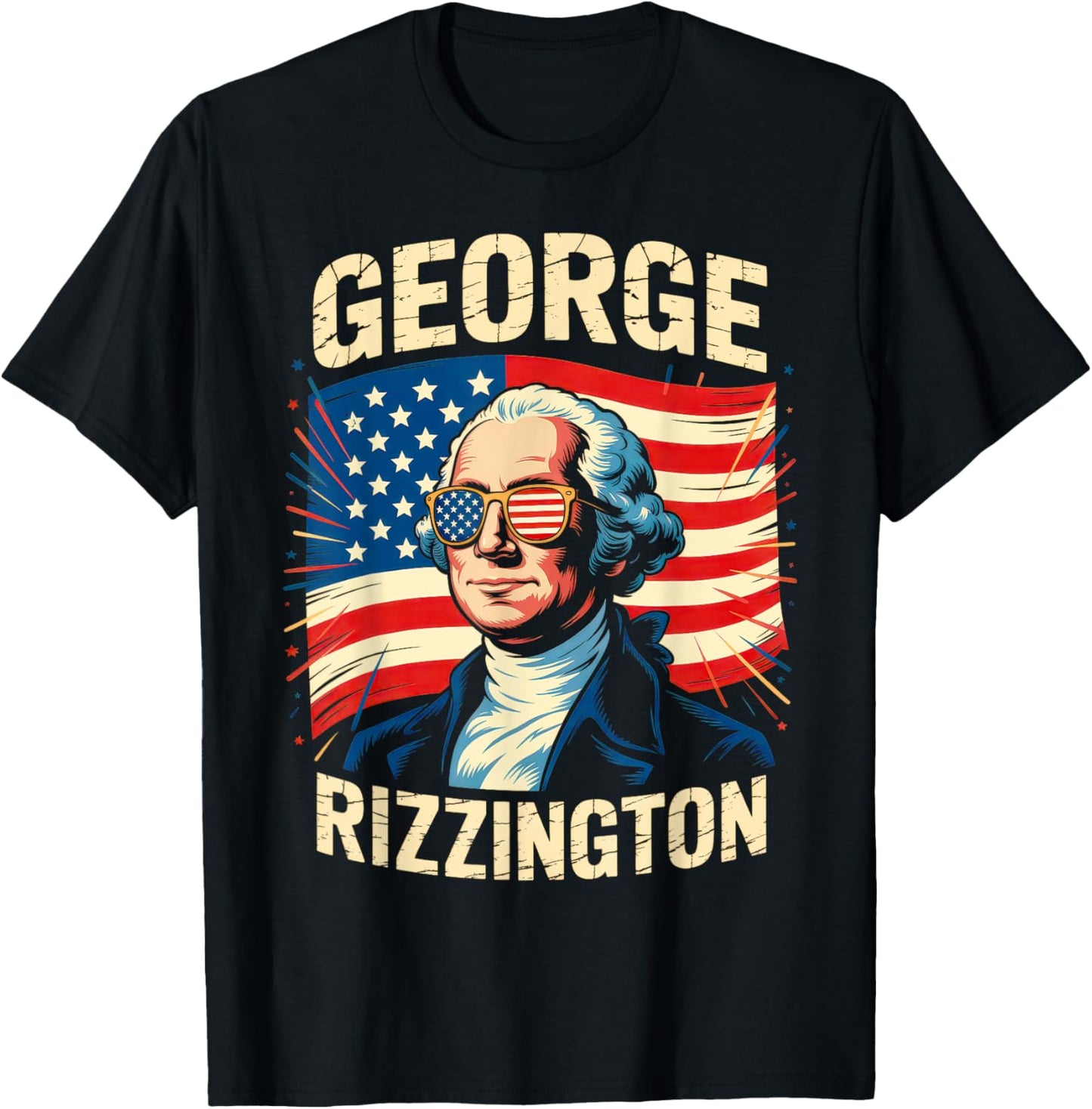 George Rizzington American Flag 4th Of July Shirt Mens Women T-shirt