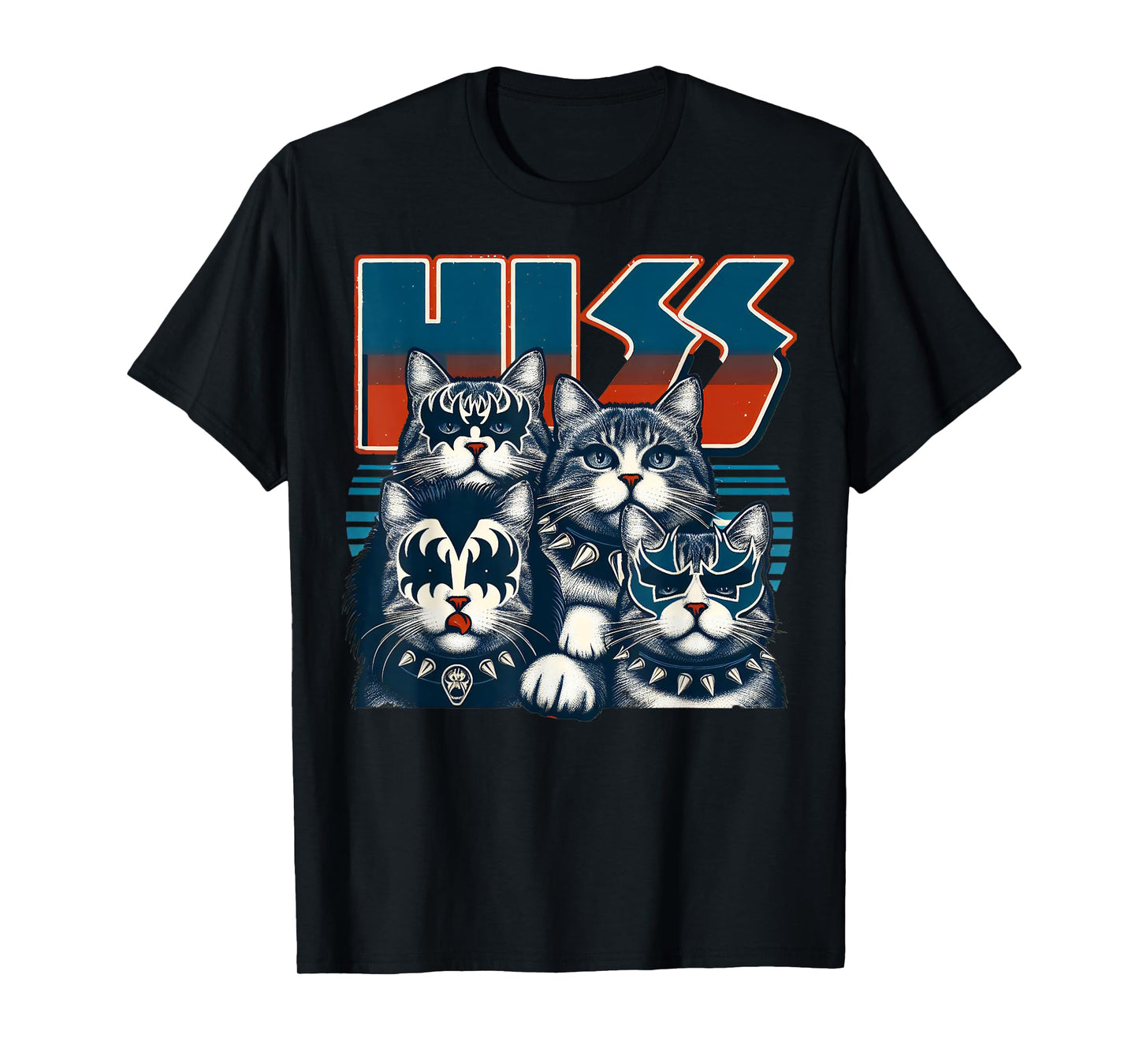 Cute Hiss Cats Rock Kittens Kitty Rocking Music Cat Lovers T-Shirt for Men Women Kids