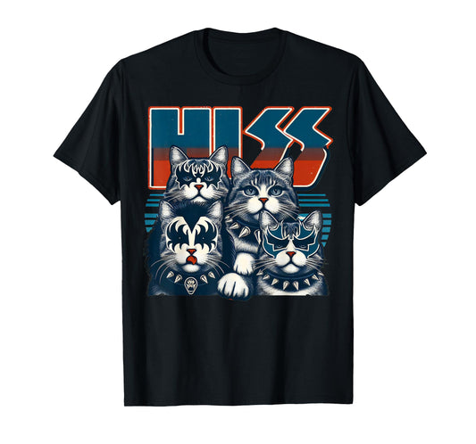 Cute Hiss Cats Rock Kittens Kitty Rocking Music Cat Lovers T-Shirt for Men Women Kids