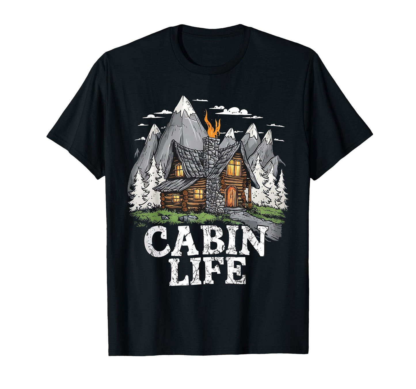 Logged Out Funny Log Cabin Life Mountain Ourdoor Camping T-Shirt
