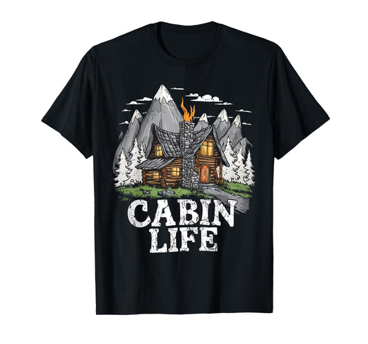 Logged Out Funny Log Cabin Life Mountain Ourdoor Camping T-Shirt