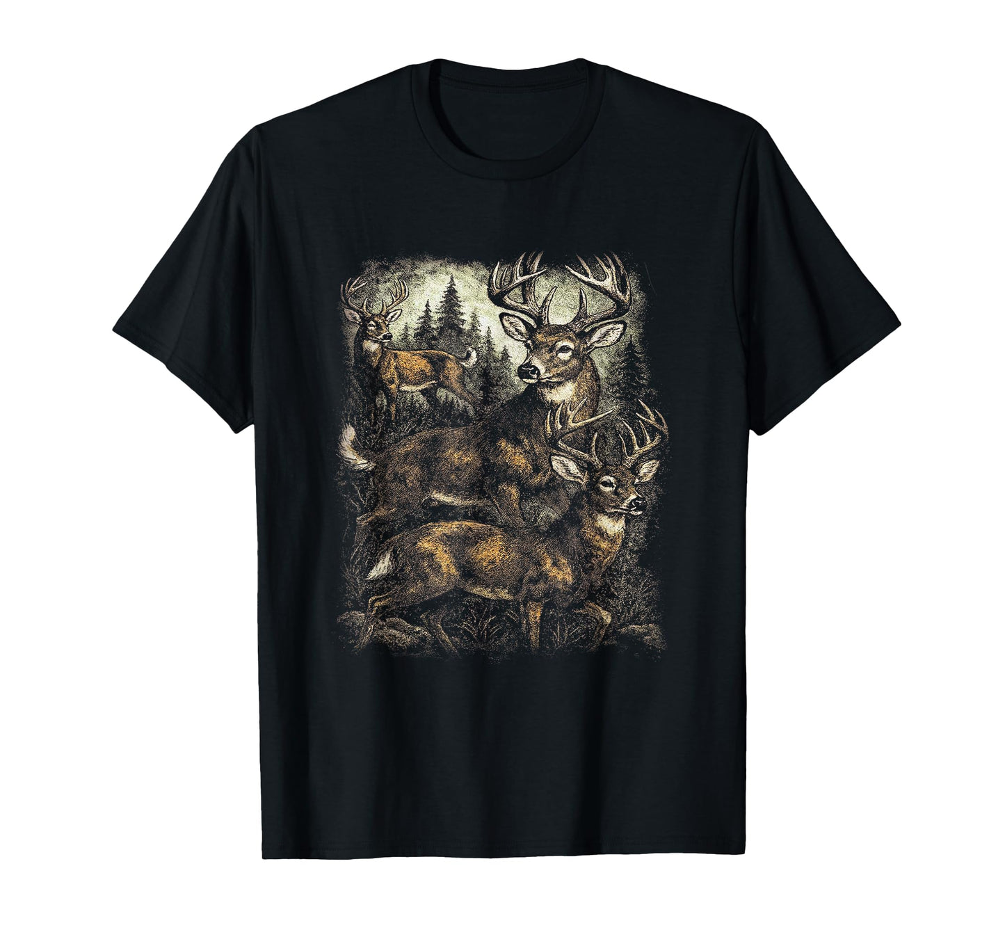 Vintage Deer Graphic Retro 90s Wildlife Aesthetic Outdoorsy T-Shirt