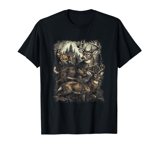 Vintage Deer Graphic Retro 90s Wildlife Aesthetic Outdoorsy T-Shirt