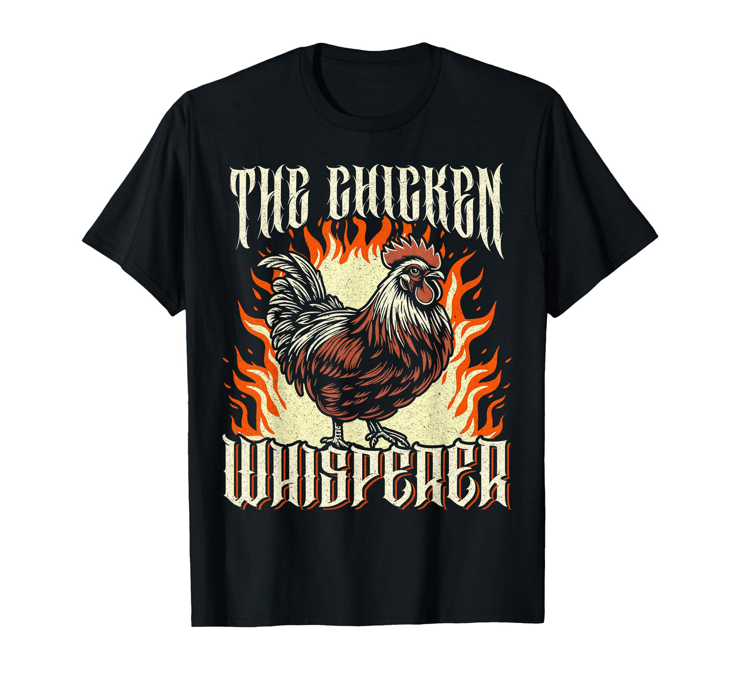 The Chicken Whisperer Funny Chicken Lover Farmer Heavy Metal T-Shirt