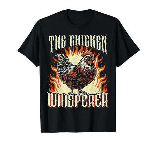 The Chicken Whisperer Funny Chicken Lover Farmer Heavy Metal T-Shirt