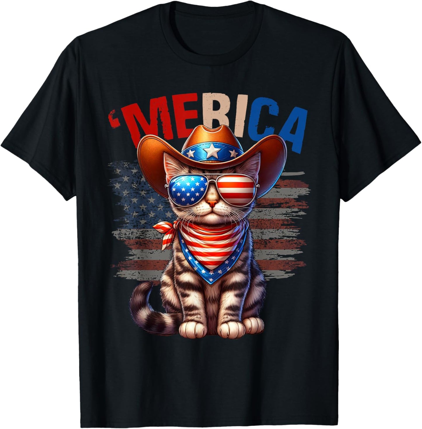 Usa 'merica Cat 4th Of July Shirts Men Women Kids Patriotic T-shirt