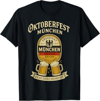 Oktoberfest German Beer Festival Bavarian Flag Munich 1810 T-Shirt
