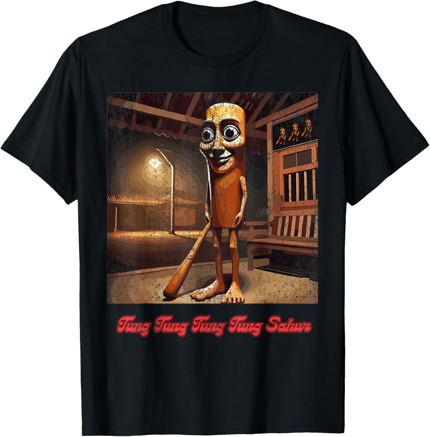 Italian Brainrot Tung Tung Tung Tung Sahur Meme T-Shirt