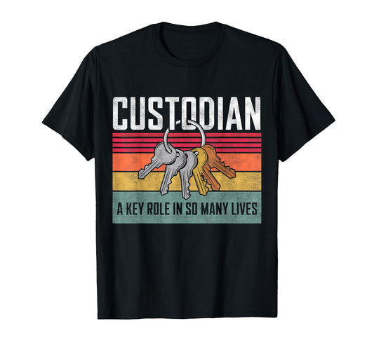 School Custodian Appreciation Day Janitor Keys For Men Women T-Shirt
