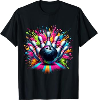 Colorful Bowling Game Day Bowling Cute Vibrant Color T-Shirt
