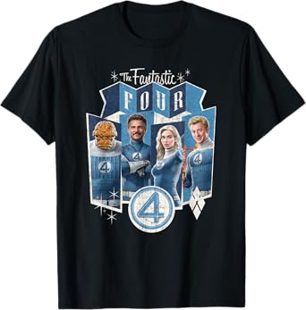 Marvel The Fantastic Four: First Steps Vintage Style Team T-Shirt
