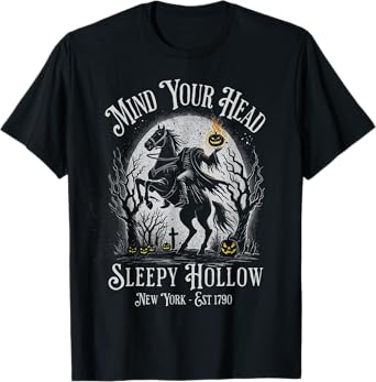 Vintage Mind Your Head Sleepy Hollow Headless Horseman T-Shirt