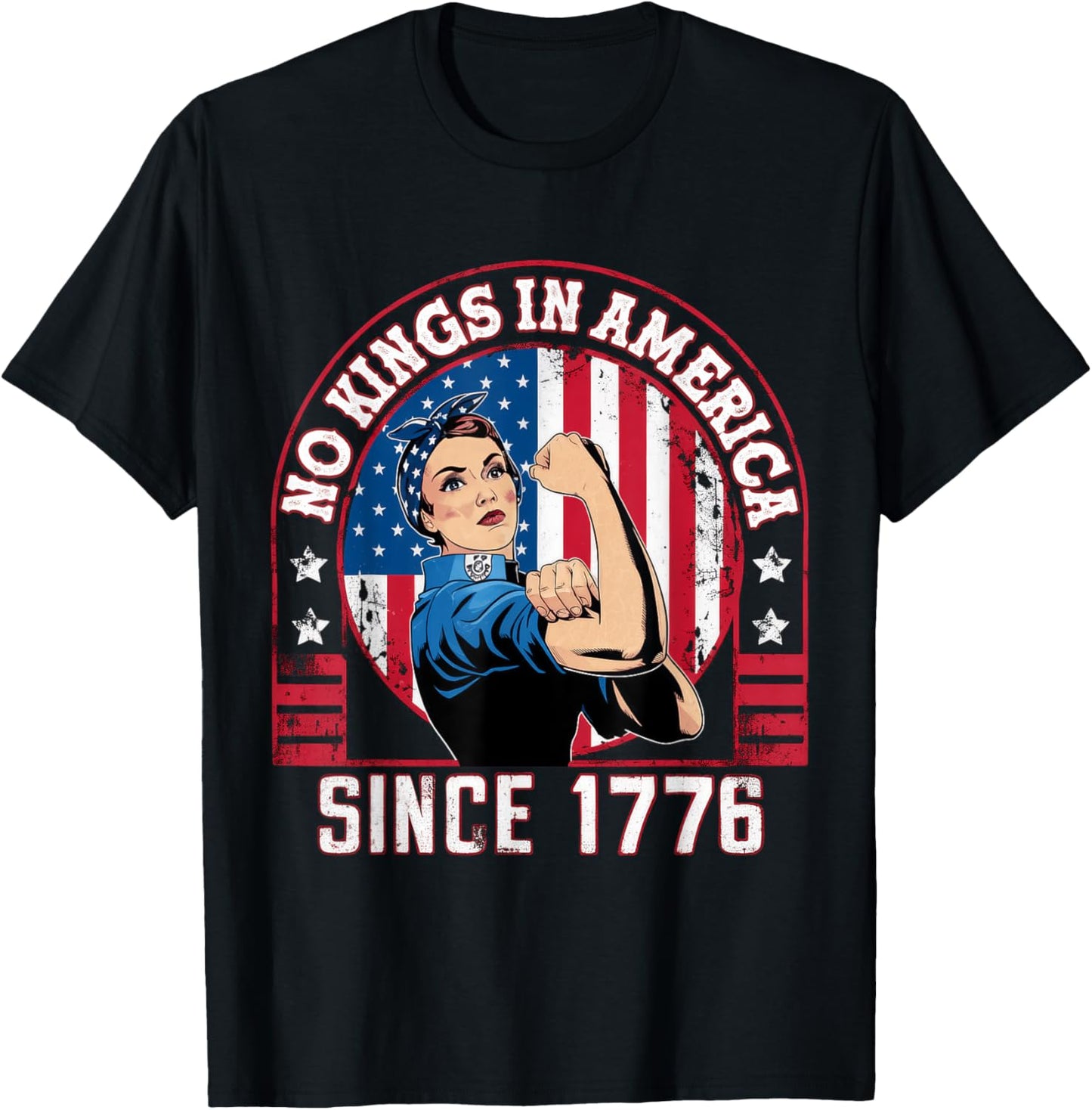 No Kings In America Since 1776 USA flag Save Democracy T-Shirt