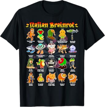 ITALIAN BRAINROT Funny Italian Brainrot Meme Character T-Shirt