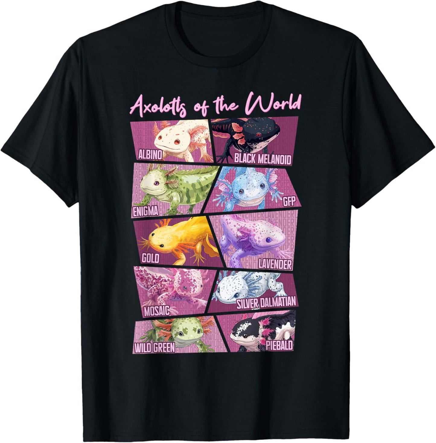 Axolotl Shirts For Girls Women Boys Axolotls Of The World T-Shirt