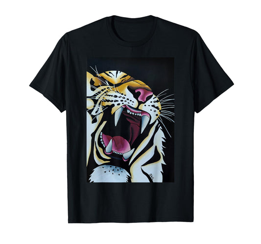 Tiger Art Wildlife Roar Graphic for Bold Tiger Decor Style T-Shirt