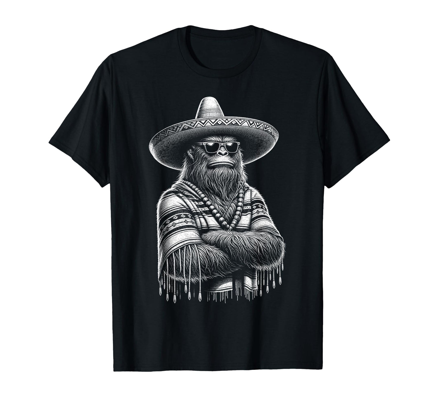 Bigfoot Sasquatch Funny Cryptid Senor Hairyoso Mexican T-Shirt
