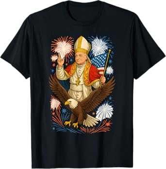 Pope Leo XIV American Made Papacy Funny American Pope Design T-Shirt
