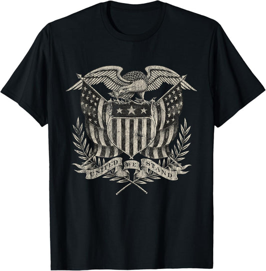 Vintage Liberty Eagle American Flag 1776 4th of July USA T-Shirt